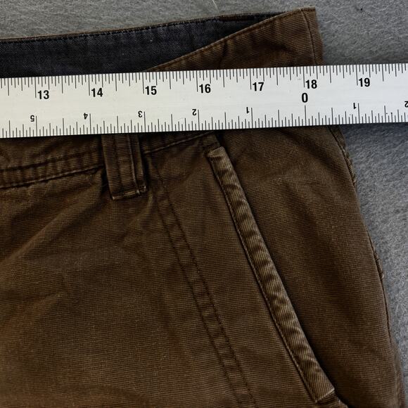Horny Toad Utility Shorts Mens 36 Brown Canvas 8" Inseam Casual Summer Hiking - Picture 4 of 7